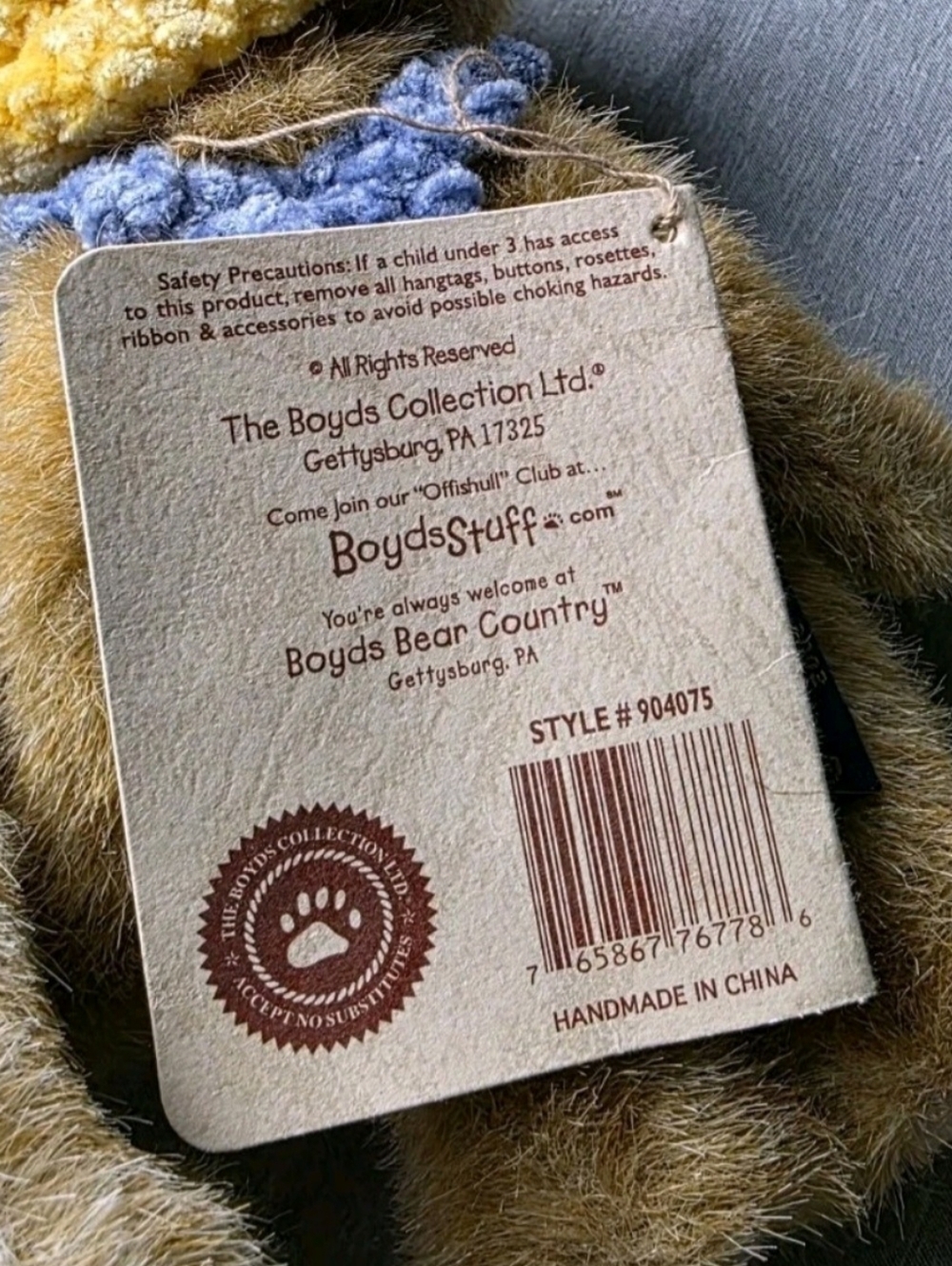 Boyds Bears Coco & Jojo Debearvoire 6" Plush Hats & Such Bears #904076 & #904075 - Picture 5 of 9